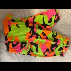 Neon Camouflage Cargo Pants